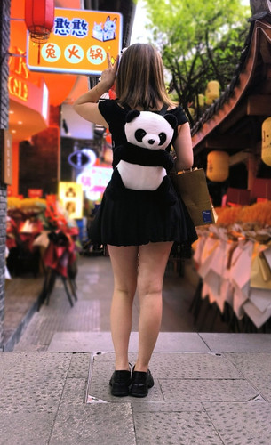 Panda plüsch rucksack - plüsch,
