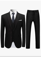 Herren Anzug 3 Teilig Slim Fit