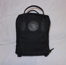 Fjallraven Kanken, Damen Mädchen Rucksack mit Leder, unbenutzt, Schwarz