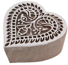 Indischer Textilstempel, Holz