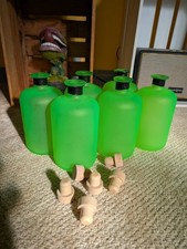 6 Apothekerflaschen 700ml giftgrün Flasche Glas Apotheker Rum