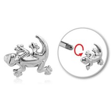 Aufsatz zum Schrauben Gekko 1.2 mm Stahl Helixpiercing Traguspiercing Ersatz