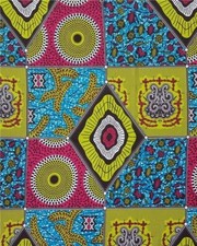 Bunte Afrikanische Baumwolle Stoff. 1Meter