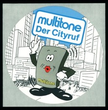 Werbe Aufkleber - Multitone - Der Cityruf - 11x11cm - Vintage Reklame Werbung