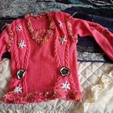 Handgestrickter Pullover Gr