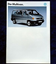 VW Bus T4 Multivan Prospekt 9.1992....Modelle: 2.0; 2.5; 1.9 Diesel, 2.4 Diesel