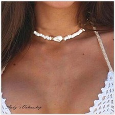 Halskette Muschelkette Muschel Kette Kauri Kaurimuschel Ibiza Meer Surfer
