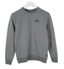 Patagonia Uprisal Crew Sweatshirt Damen Klein Rundhals Pullover Grau Logo