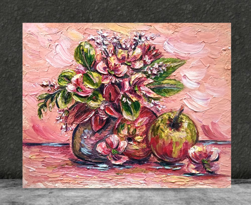 Original öl impasto gemälde - original, Öl-