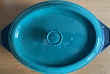 Cocotte Fontignac Staub France 28 cm Ovale Fonte Émaillée Verte