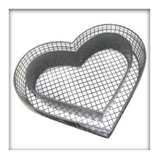 Herz Gitter Pflanzschale Grabschmuck Grabgestaltung Friedhof 8 cm H Trennblech