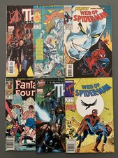 6 Marvel Comics Fantastic Four, Thor Vol.2, Web of Spider-Man, X-Force