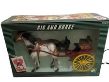 vintage Sindy Horse Pferd Kutsche Carriage Gig  White Schimmel With Box
