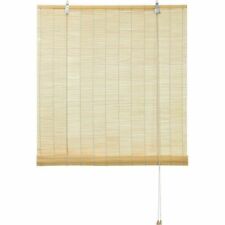 Bambusrollos / Bambus Rollo in Natur mit Schnurzug Jalousie Seitenzug Holzrollo