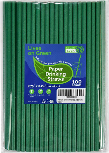 Papierstrohhalme 100 stück - 100,