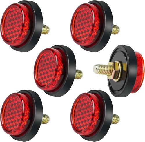 Reflektor rund 24mm rot - 6x,