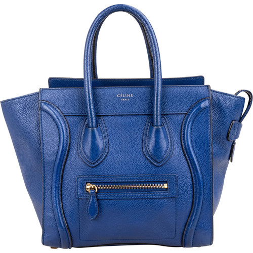Céline bleu grained calfskin - bleu,