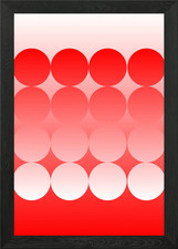Abstrakte Punkte rot gerahmtes