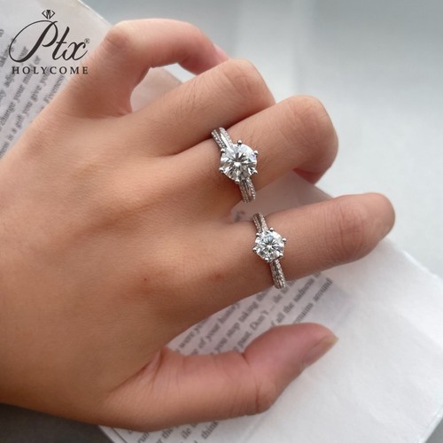 Moissanit ring 2ct farbe - 1–2ct, d-farbe