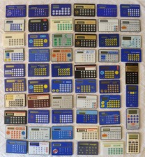 Werbung Reklame Mini Taschenrechner Währungsrechner Scheckkartenformat 58x