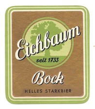 Bieretikett Eichbaum-Brauerei Mannheim (HH)