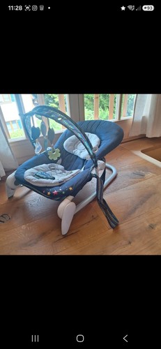 Baby wippe chicco grau - wippe, blau