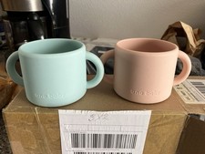 Ana Baby Silikon Trinkbecher mit Griff 2er Set BPA-frei Baby Trinkbecher