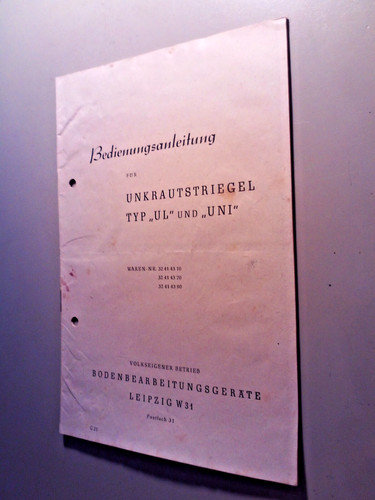 Alte bedienungsanleitung - alte,