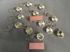 SET - 12 Tischkartenhalter Namensschild - Aufsteller - Rose - Silber - Vintage