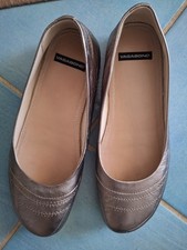 Vagabond Ballerina Slipper Halbschuhe Schuhe 41 weich Leder gold Metallic bequem