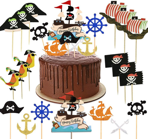 Piraten tortendeko set für - piraten,