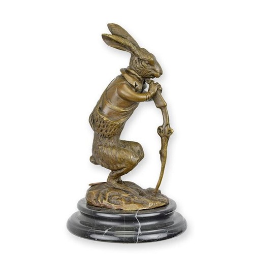 Bronze skulptur figur - bronze, hase