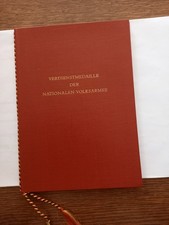 DDR Verdienstmedaille Mappe und Urkunde vom 01.03.1968