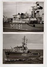 3 x Foto Bundesmarine M1081 Küsten Minensuchboot