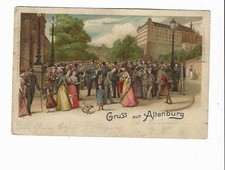 AK  Gruss aus Altenburg  Parolemusik am Theater Marke Stempel 1901 Zeitdokument