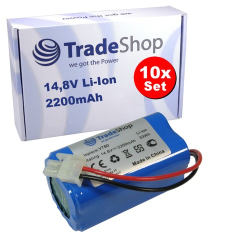 10x ion akku 2 - li-ion, 14,8v