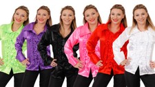 Damen 60er 70er disco rüschen - 60er,
