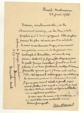 Albert Mockel Postkarte Unterzeichnet 1936 Signatur Autogramm Schreiber Brief