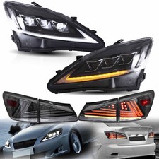 VLAND LED Scheinwerfer+Heckleuchte Für 2006-2013 Lexus IS250/350 Animation