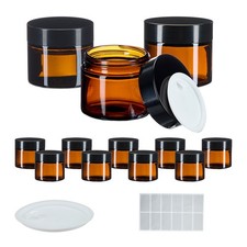 Salbentiegel Tiegel Cremetiegel Braungläser Salbendosen Cremedosen Braunglas Set