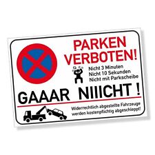 Parkverbotsschild LUSTIG
