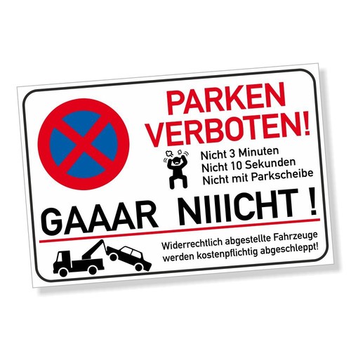 Parkverbotsschild lustig - parkverbotsschild,