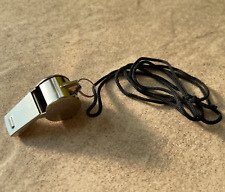 2 x Trillerpfeife METALL Schiedsrichterpfeife Pfeife Halsband Band Trillerpfeife