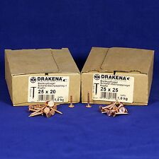 (44,95€/kg) 1 kg Dachpappstifte KUPFER 2,5 x 20 bzw. 25 mm, Kupfernägel, Nägel