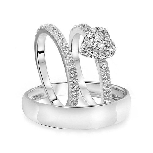 Herz hochzeit 14k weiß - 14k,