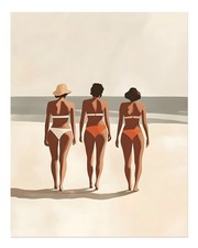 Chice Strand Szene Wandkunst