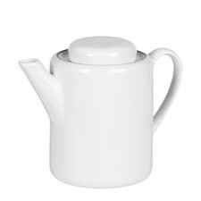 Broste Copenhagen Salt Teekanne White w/Black Rim 1,3 l