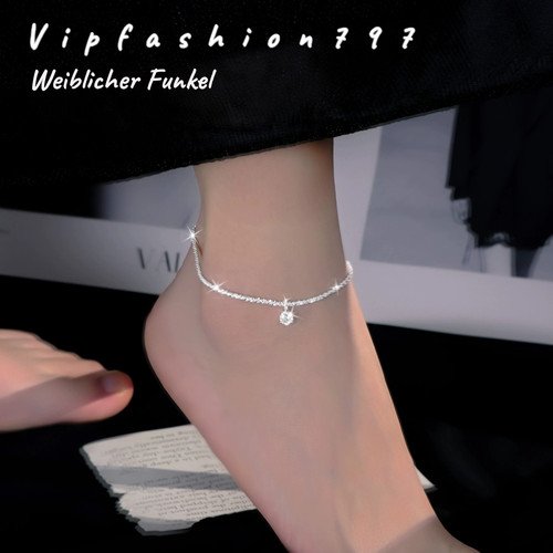 Damen fußkette 925 - silber, –
