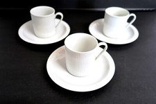 3 ARZBERG White Ribbed Cup and