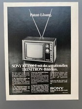 Sony KV 1300 E Fernseher Trinitron Bildröhre 1972 Vintage Ad Werbung Reklame